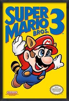 Uokvirjen plakat Super Mario Bros. 3 - NES Cover