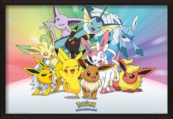 Uokvirjen plakat Pokemon - Eevee