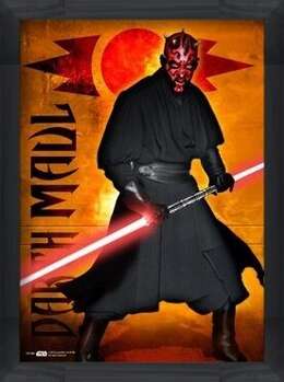 Uokvirjen plakat STAR WARS - darth maul