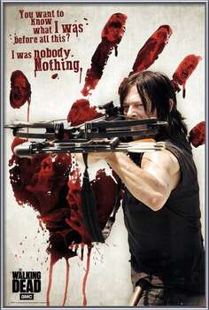 Uokvirjen plakat Walking Dead - Bloody Hand Daryl