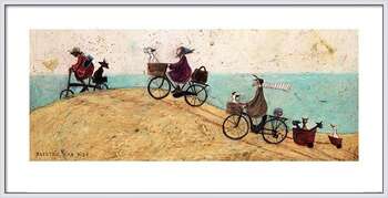 Uokvirjen plakat Sam Toft - Electric Bike Ride
